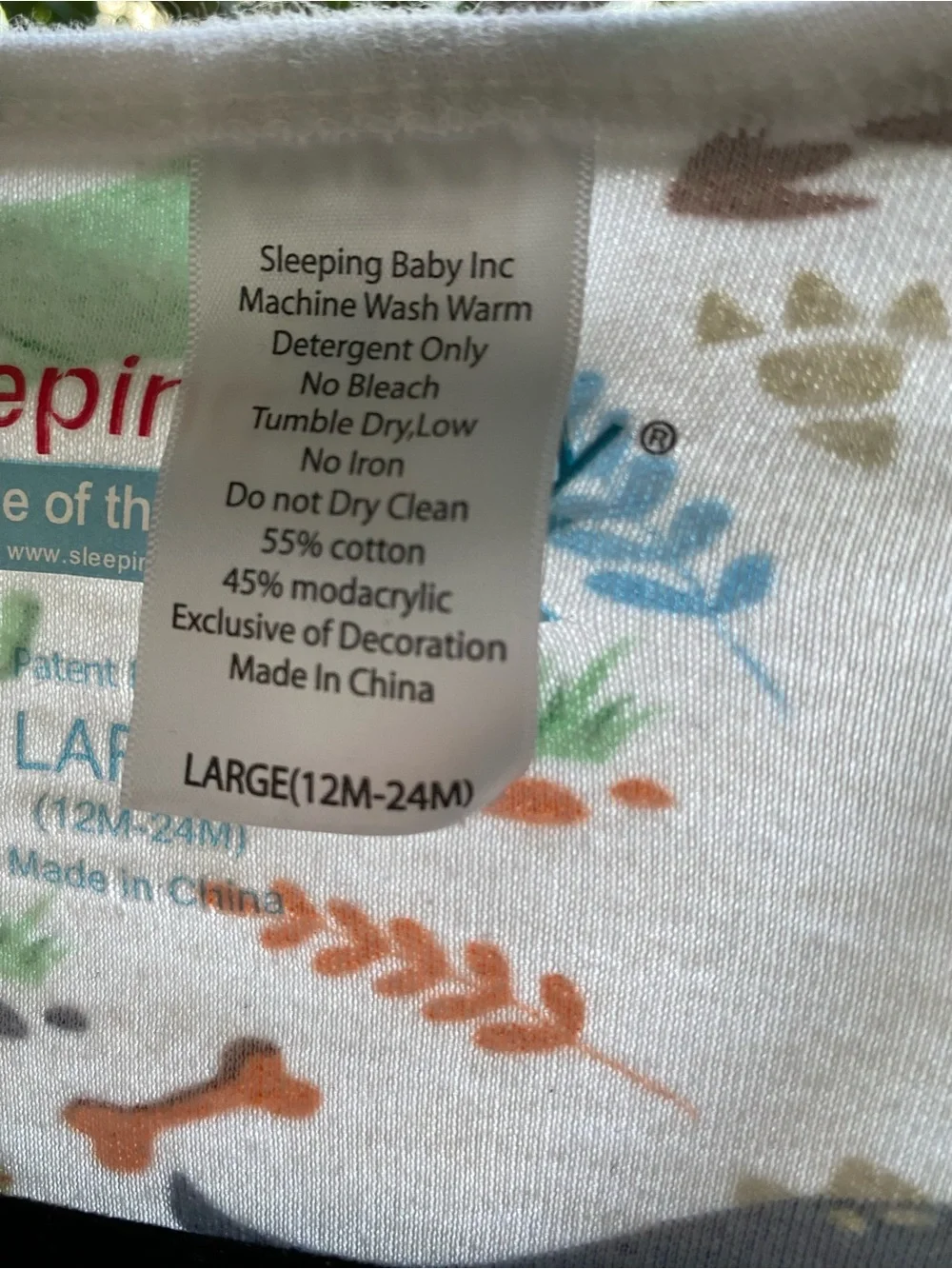 Kids Dinosaur Printed Zippered Sleepsuit Size 12-24 months